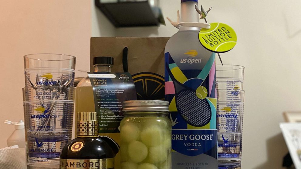 PHOTO: Grey Goose Honey Deuce Cocktail Kit for the U.S. Open to make the signature drink at home. 