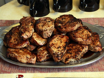 Pic Image from GMA Test Kitchen: Honey-Glazed Pork Chops from the Feasty Boys.