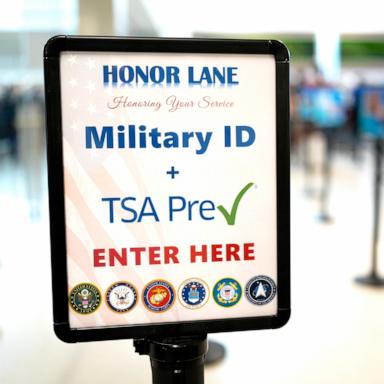 PHOTO: An Honor Lane for military members and their families is seen at the Nashville International Airport, July 17, 2025, in Nashville, Tenn.