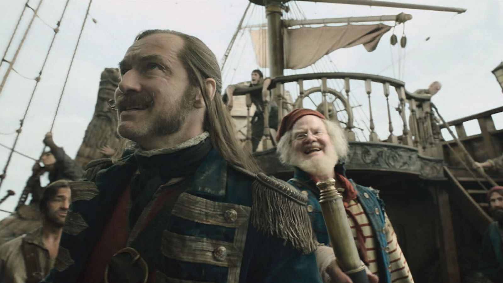 PHOTO: In this still image from "Peter Pan & Wendy," Jude Law and Jim Gaffigan are seen playing Hook and Smee respectively.