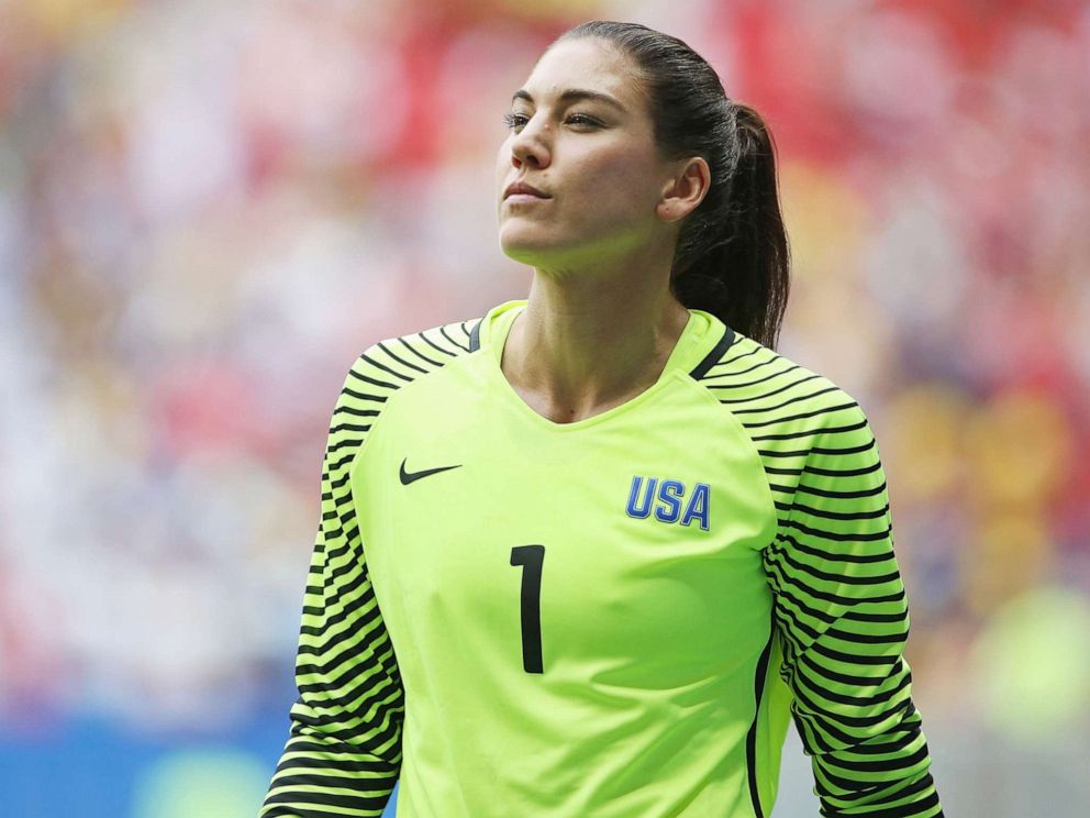 PHOTO: Hope Solo of the U.S.looks on during the penalty shoot out during th...