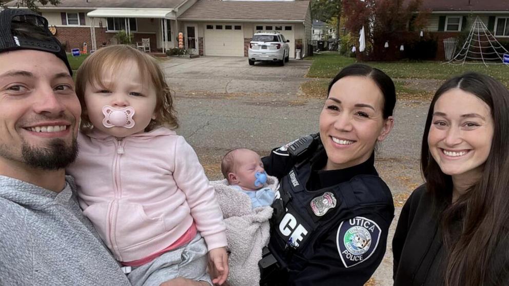 PHOTO: A Michigan police officer helped escort a speeding couple in labor to the hospital and the ordeal was caught on bodycam video.