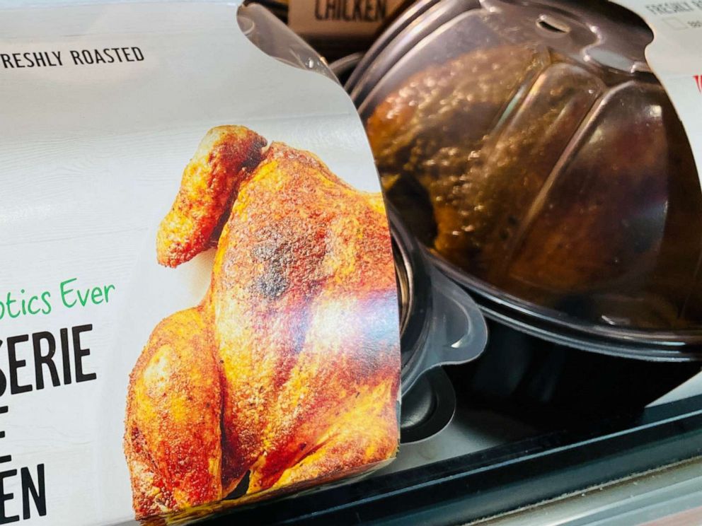PHOTO: Hot rotisserie chicken is being sold at a supermarket in this undated stock photo.