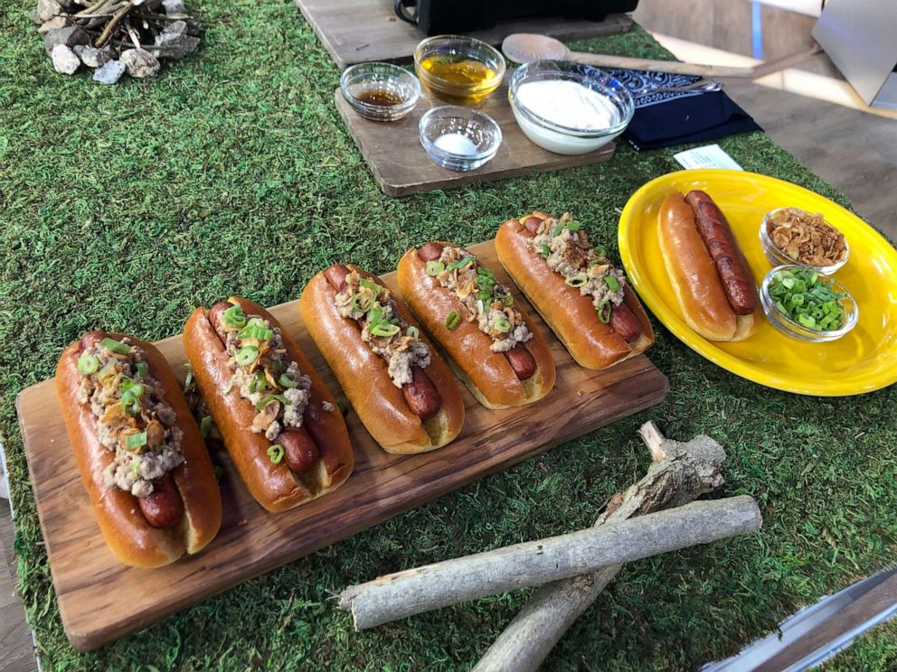 PHOTO: Chef Leah Cohen's mapo chili hot dogs.