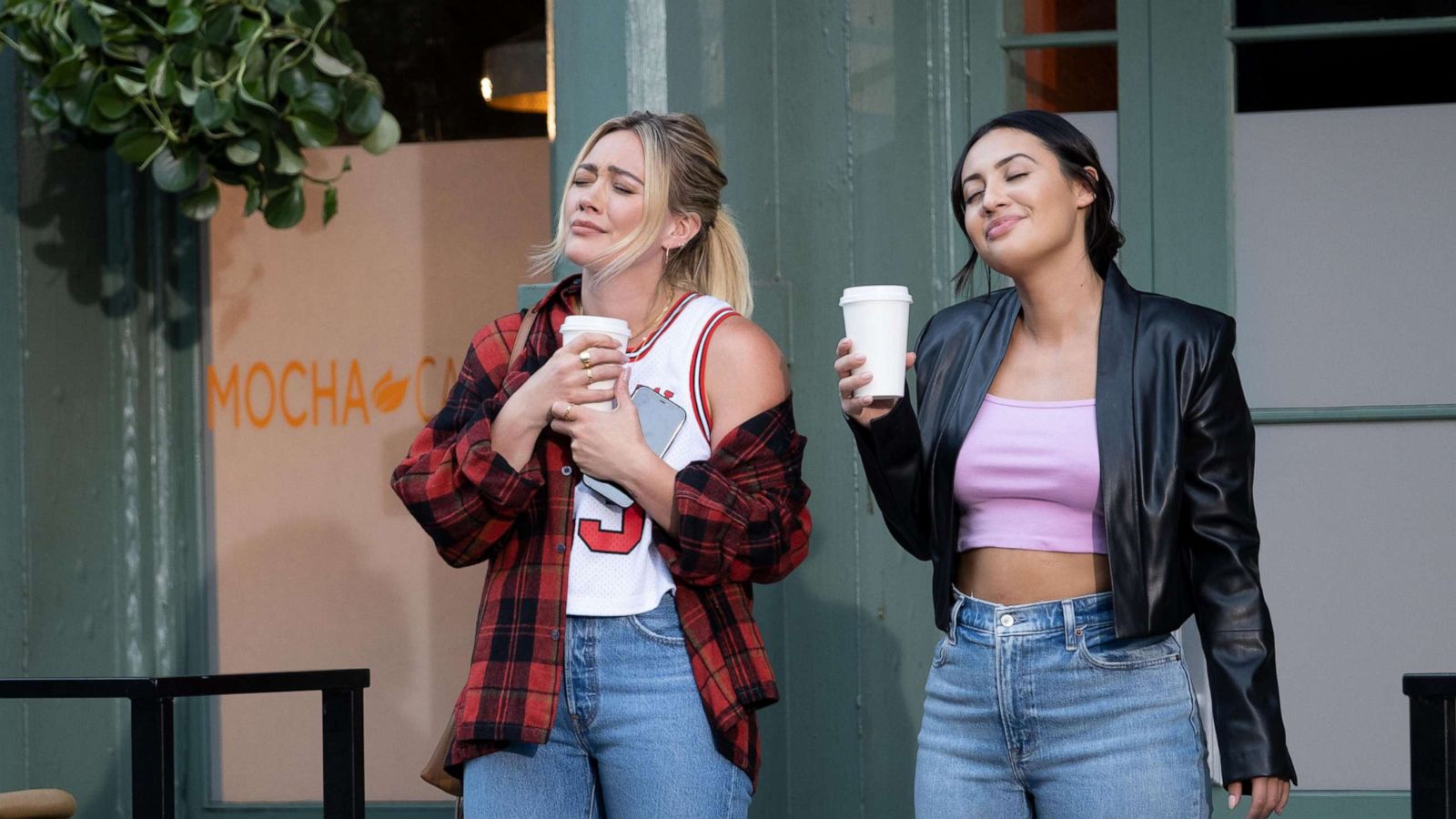 PHOTO: Sophie (Hilary Duff) and Valentina (Francia Raisa), are shown in a scene from "How I Met Your Father."