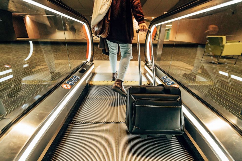 PHOTO: A person is seen traveling with luggage in this undated stock photo.