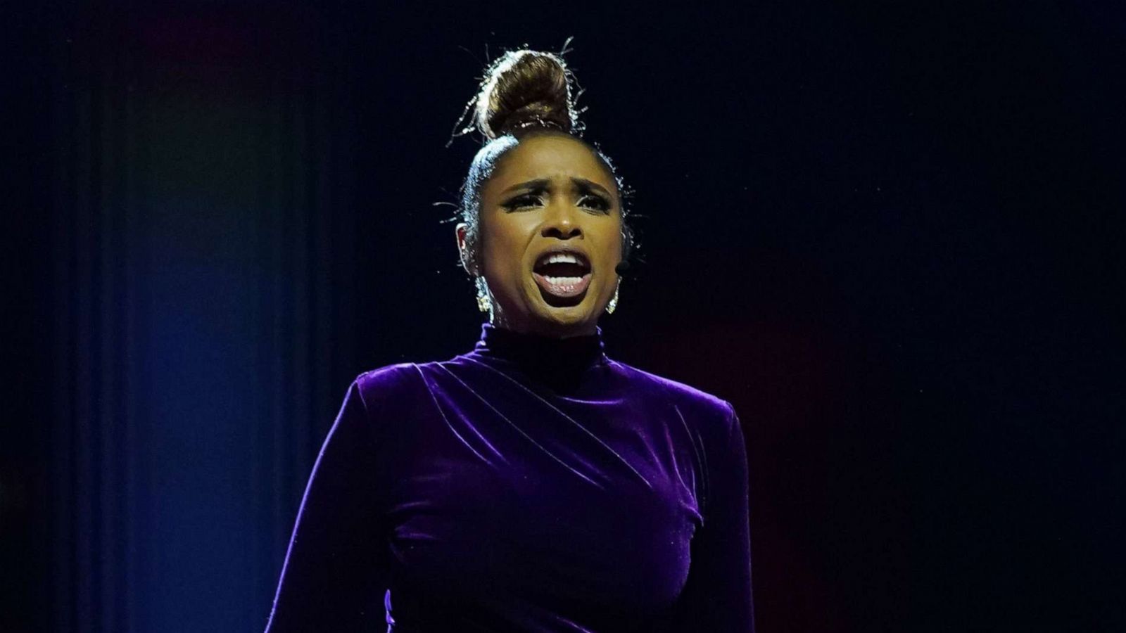 PHOTO: Jennifer Hudson performs a tribute to Kobe Bryant and Gianna Bryant before the 2020 NBA All Star Game at United Center, Feb 16, 2020, in Chicago.