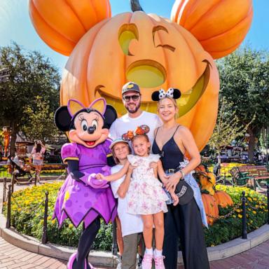 PHOTO: Actress Kate Hudson and her family celebrate her daughter Rani Rose's birthday with Minnie Mouse during Halloween Time at Disneyland Park on Sept. 26, 2022 in Anaheim, Calif.