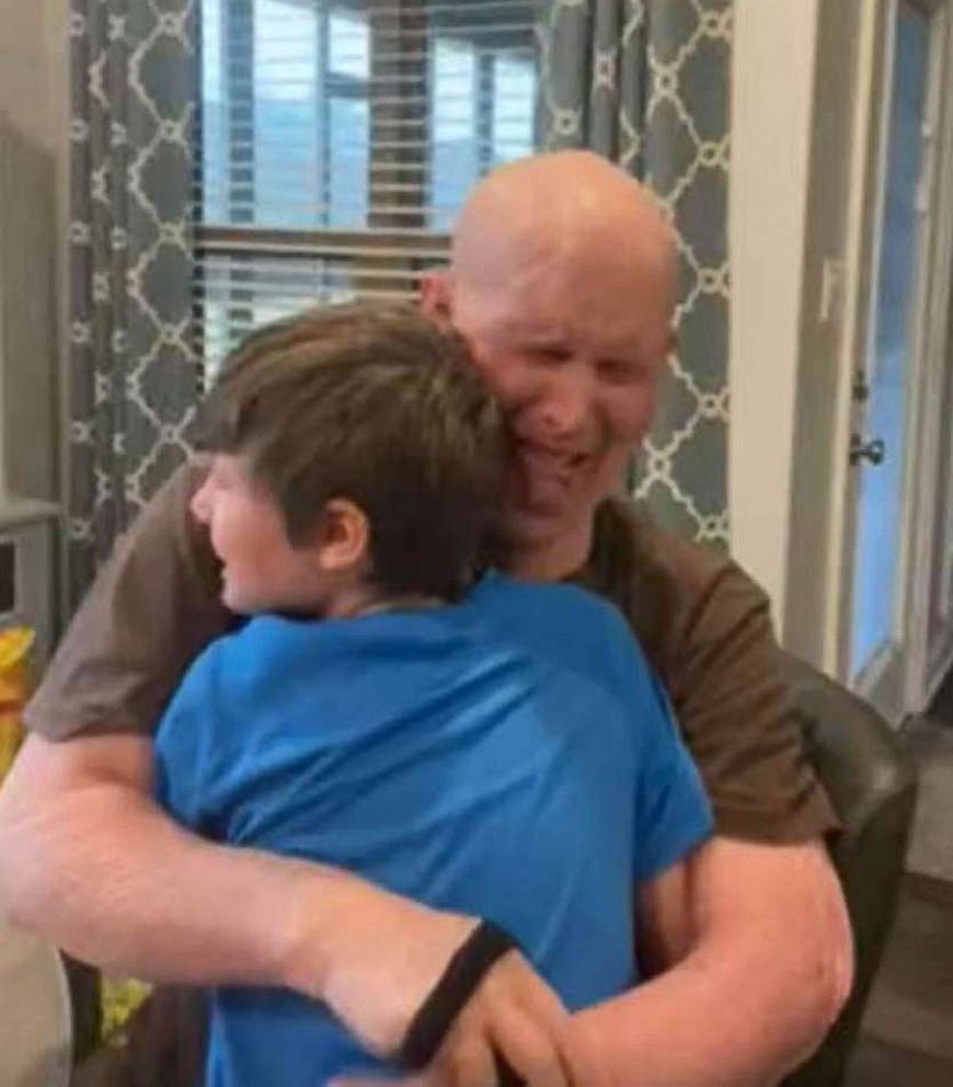 PHOTO: Kevin Eubanks was able to give his grandson Cope a two-armed hug for the first time on Feb. 2, 2022.