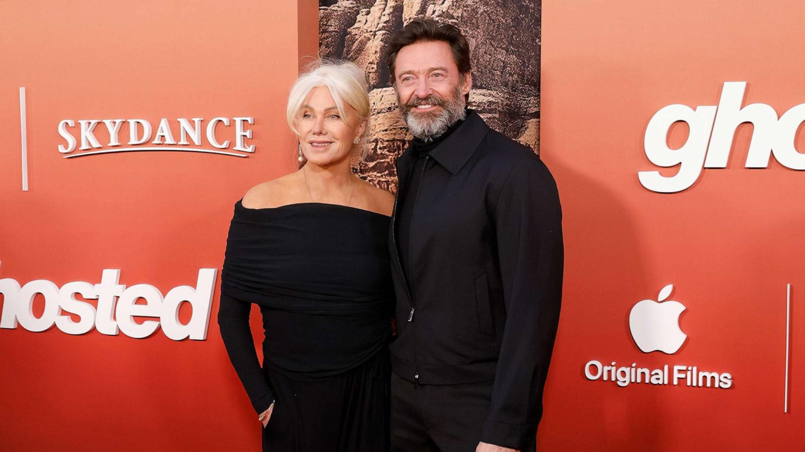 PHOTO: In this April 18, 2023, file photo, Deborra-Lee Furness and Hugh Jackman attend the premiere of "Ghosted" at AMC Lincoln Square Theater in New York.