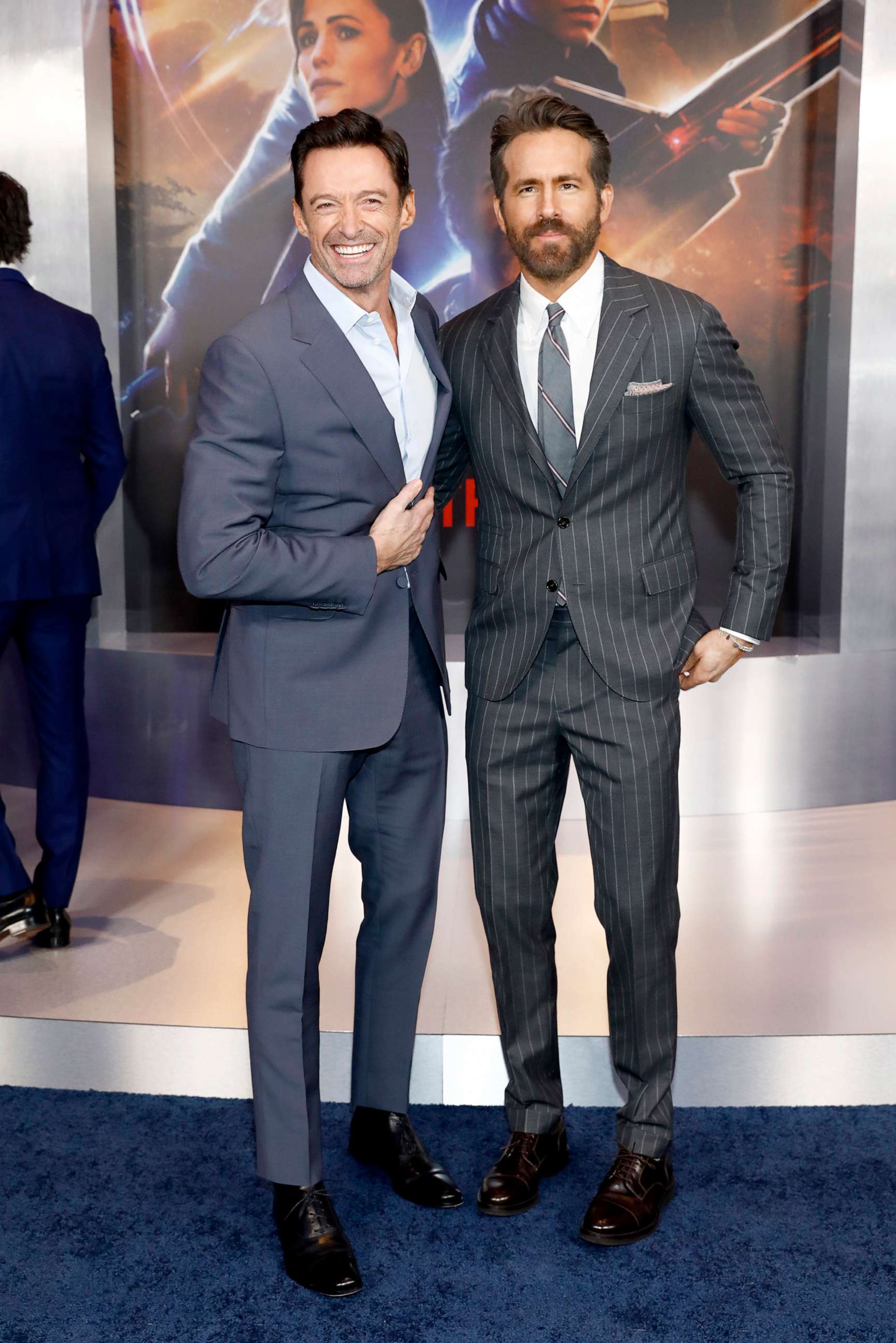 PHOTO: Hugh Jackman and Ryan Reynolds attend The Adam Project world premiere, Feb. 28, 2022, in New York City.