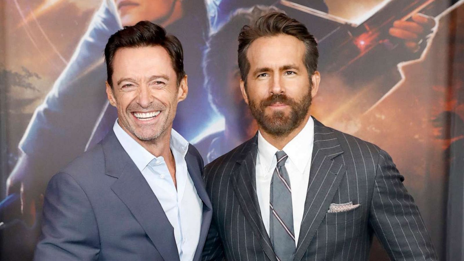 PHOTO: Hugh Jackman and Ryan Reynolds attend The Adam Project world premiere, Feb. 28, 2022, in New York City.