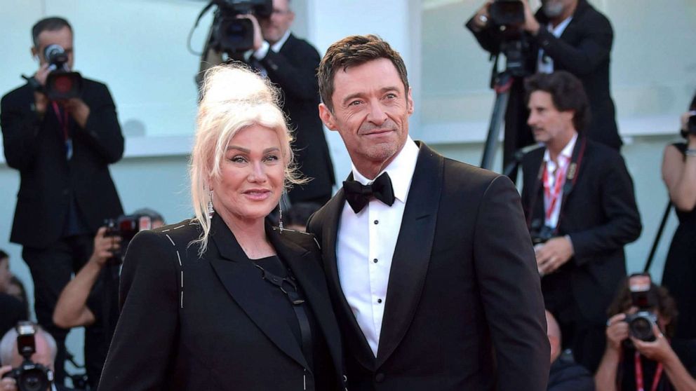PHOTO: In this Sept. 8, 2022, file photo, Hugh Jackman and his wife Deborra-Lee Furness appear at the Venice International Film Festival.