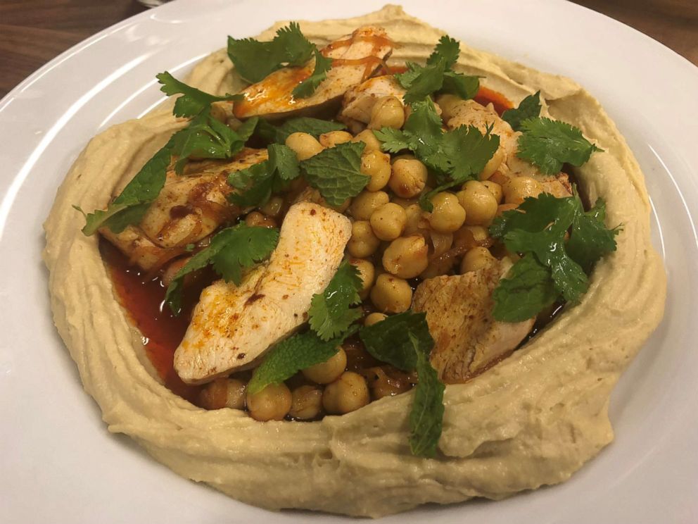 PHOTO: Erling Wu-Bower’s hummus with chicken.