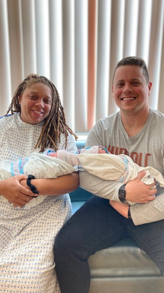 Eve and Billy Humphrey welcomed fraternal twins on New Year's Eve and New Year's Day.