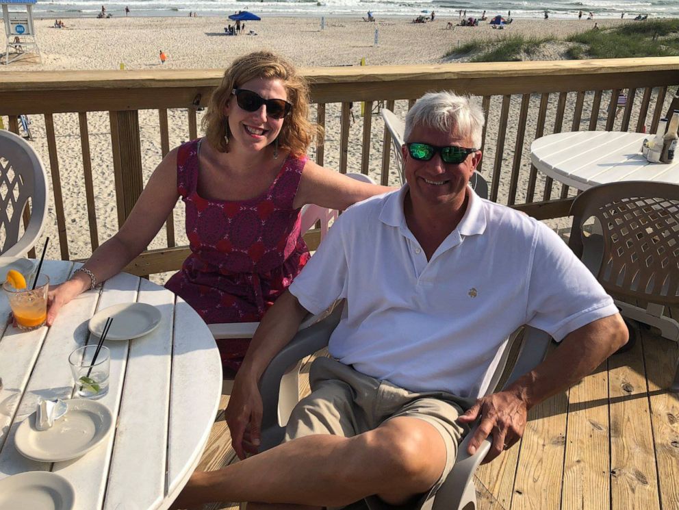 PHOTO: Ali and Austin Joy of Ashland, Virginia, were on vacation in Atlantic Beach, North Carolina, with their three children amid Father's Day weekend in 2018. Austin died while trying to save his two daughters from drowning in the ocean.