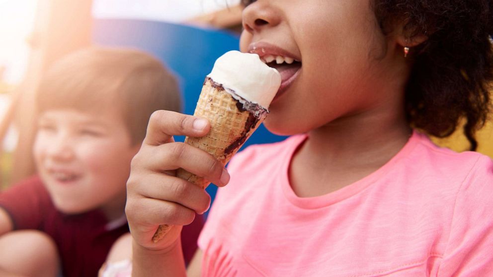 PHOTO: A young girl enjoys an ice cream cone in an undated stock photo.
