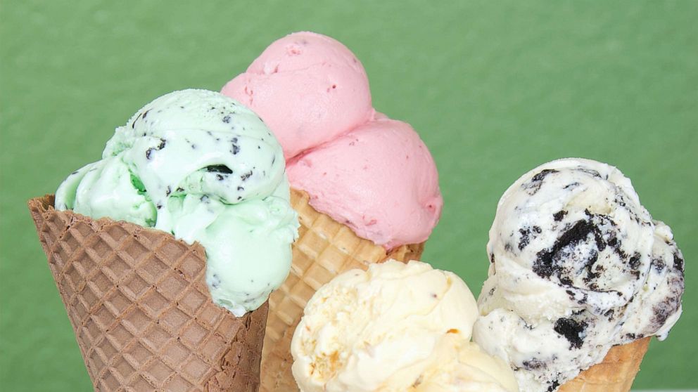 In this undated file photo, different flavors of ice cream are shown.