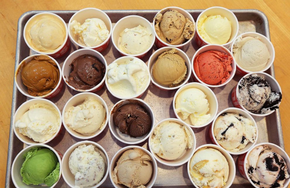 PHOTO: In this file image, various flavors of ice cream are displayed at Toscanini's in Kendall Square in Cambridge, Mass., on May 23, 2018.