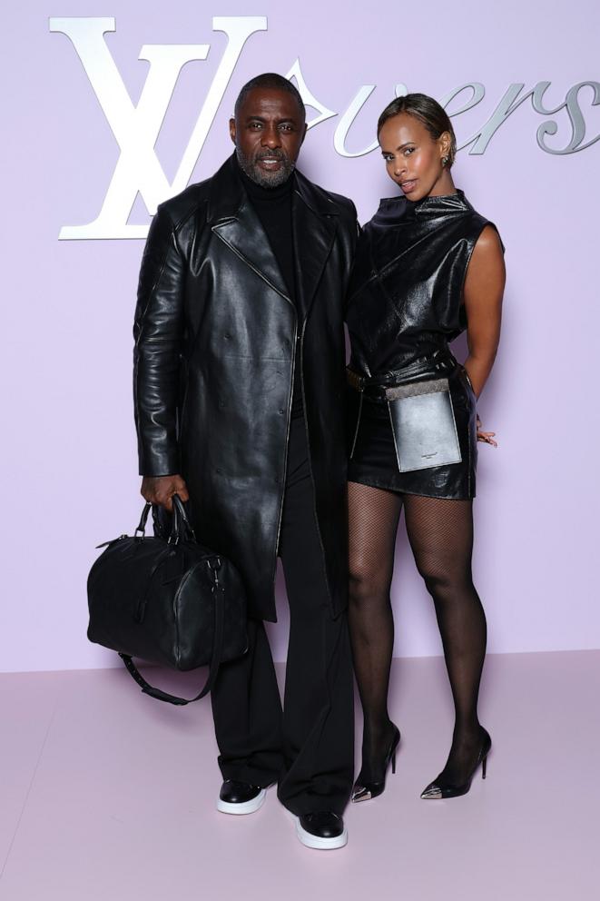 PHOTO: Idris Elba and Sabrina Dhowre Elba attend the Louis Vuitton Menswear Fall-Winter 2025/2026 show as part of Paris Fashion Week, Jan. 21, 2025, in Paris.