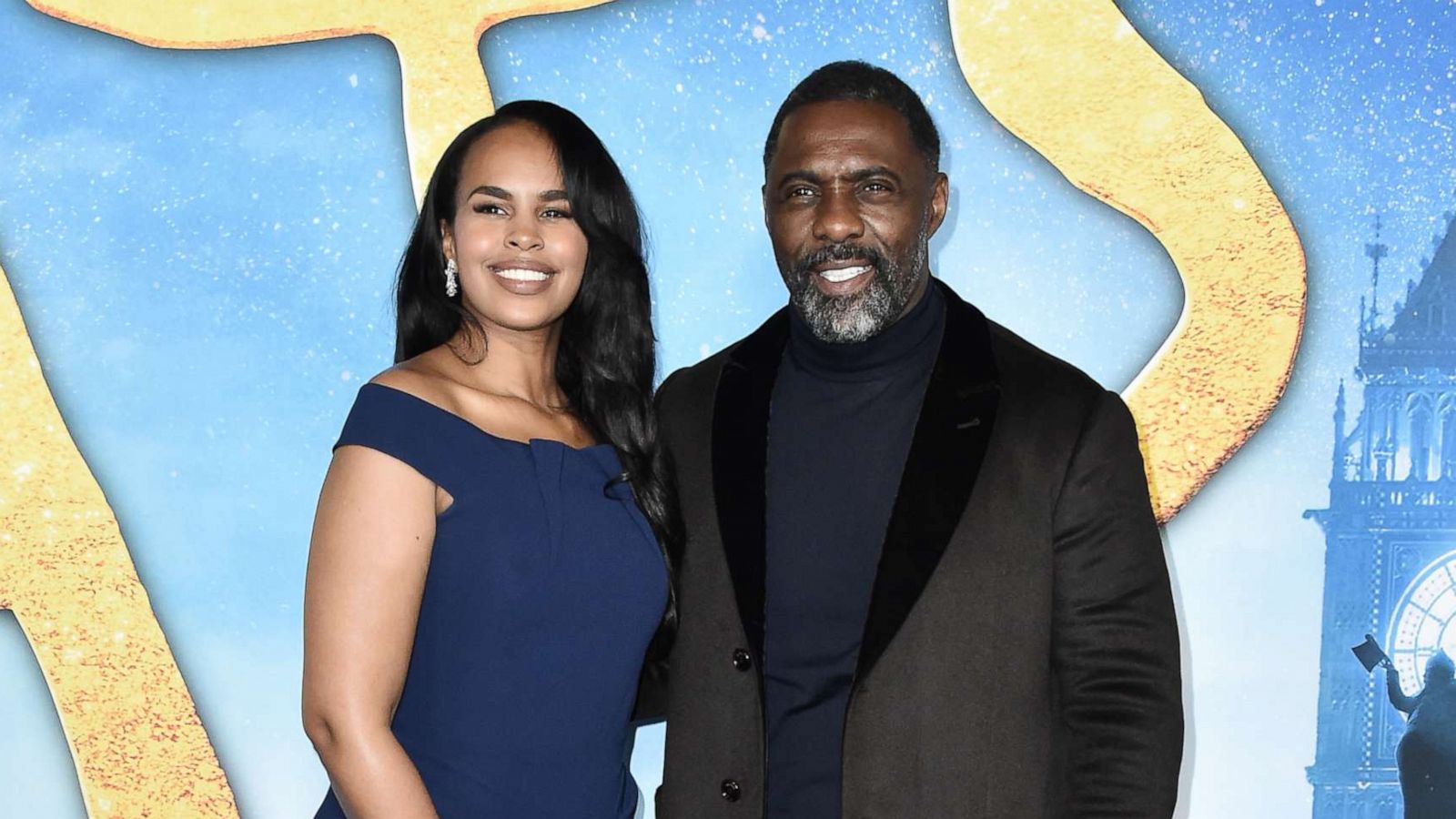 PHOTO: In this Dec. 16, 2019 file photo Sabrina Dhowre Elba and Idris Elba attend the world premiere of "Cats" at Alice Tully Hall, Lincoln Center, in New York City.