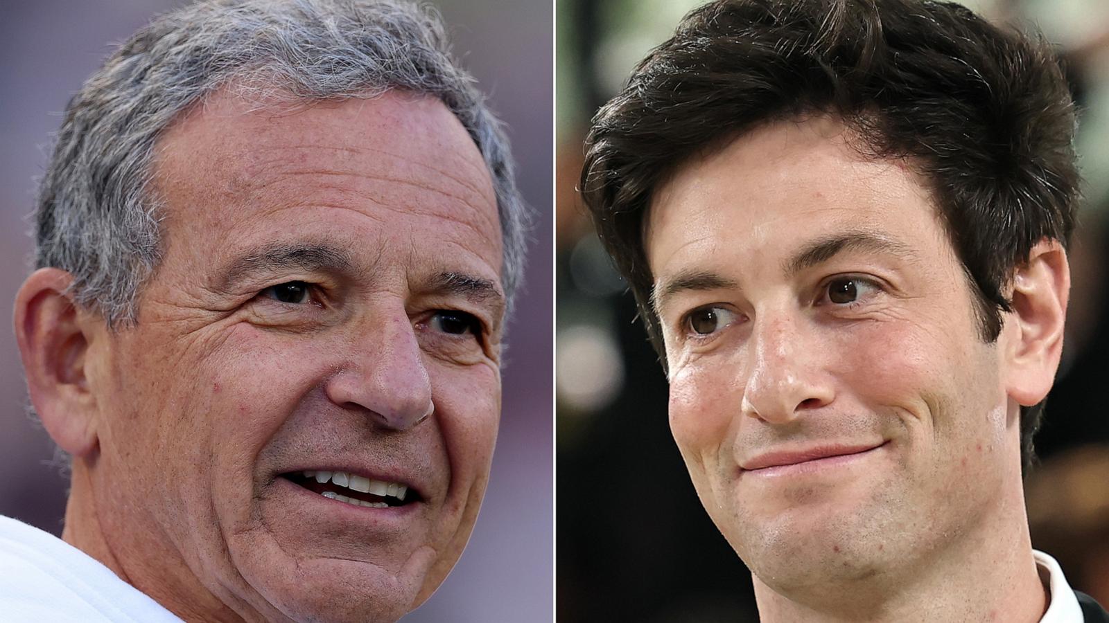 PHOTO: Walt Disney Company CEO Bob Iger in LosAngeles, May 2, 2026 and Josh Kushner in New York, May 4, 2026.