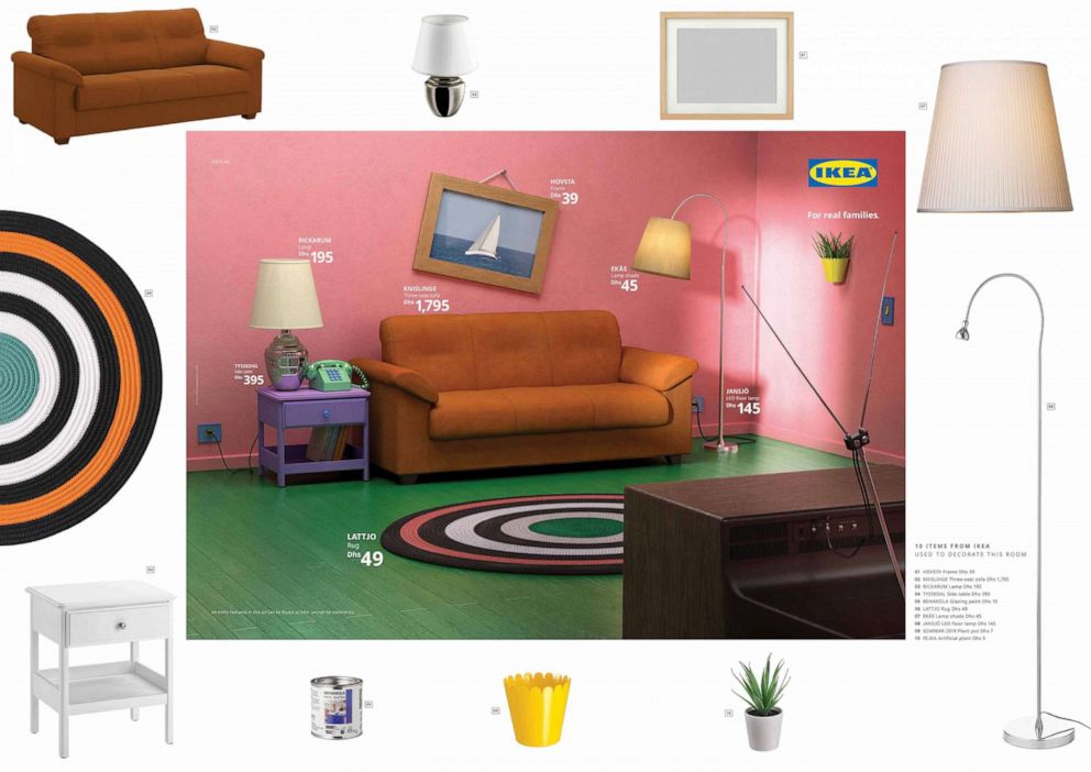 PHOTO: IKEA's "Real Life Series" features a recreation of the famous living room from "The Simpsons."