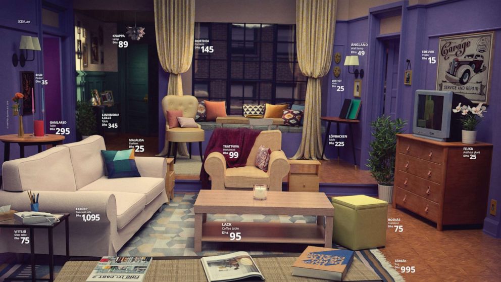 PHOTO: IKEA's "Real Life Series" features a recreation of Monica's apartment from "Friends."