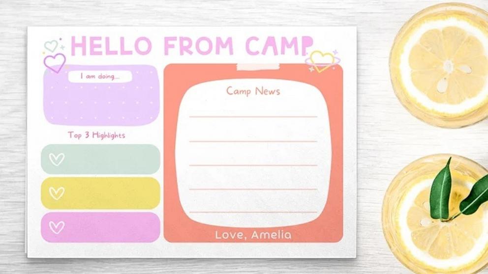 PHOTO: Personalized Camp Stationery Set