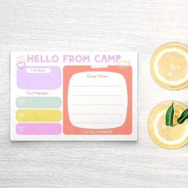 PHOTO: Personalized Camp Stationery Set