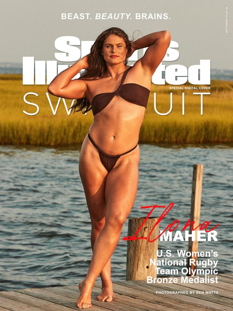 PHOTO: Ilona Maher made her debut as the cover star of Sports Illustrated Swimsuit’s September Digital Issue, empowered by Maybelline.