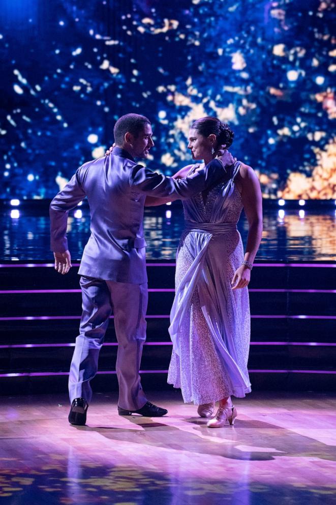 PHOTO: Ilona Maher and Alan Bersten dance during the Semi-Finals eposide of "Dancing With The Stars."