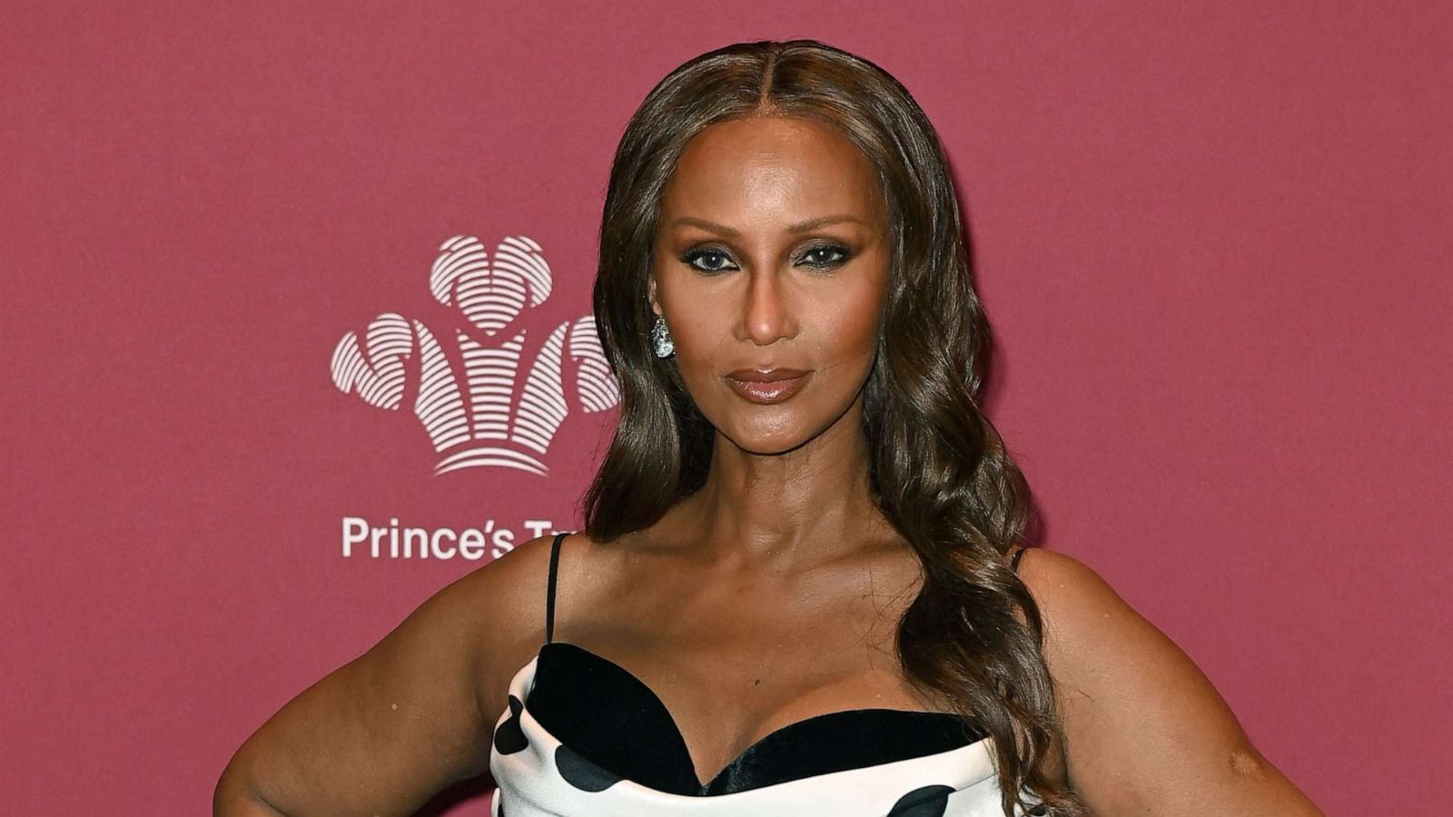 PHOTO: Iman arrives for the Prince's Trust Gala at Cipriani South Street in New York, April 27, 2023.