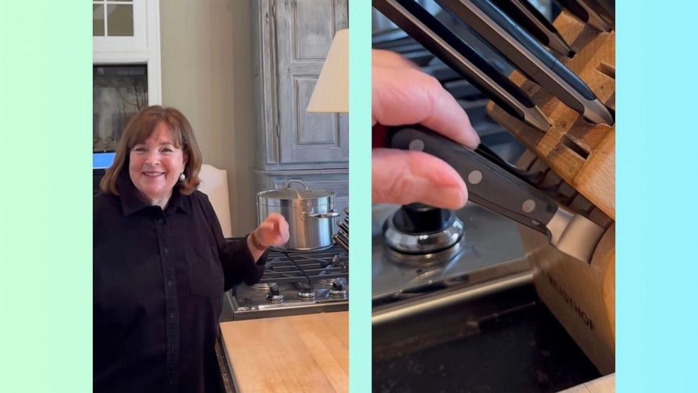 PHOTO: A screenshot of Ina Garten sharing knife tips from Instagram.