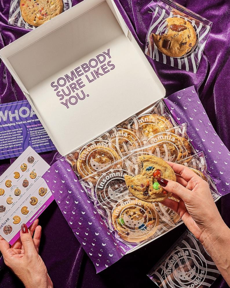 PHOTO: A box of cookies from Insomnia Cookies.