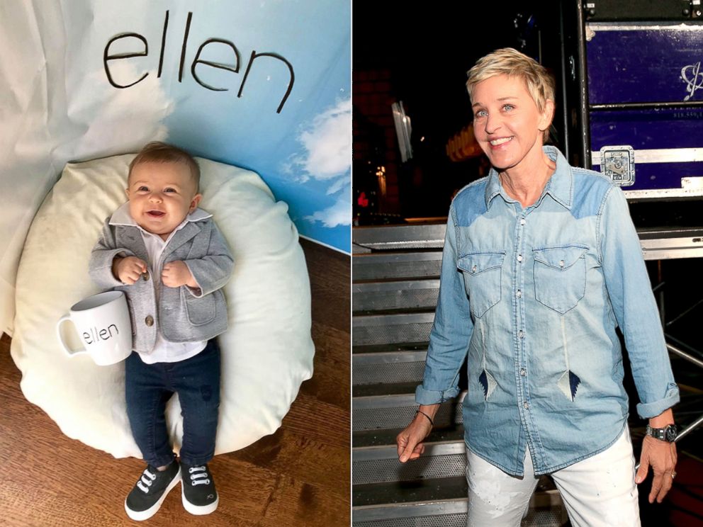 PHOTO: Liberty Wexler, 3 months, is seen here dressed as American comedian, Ellen DeGeneres.