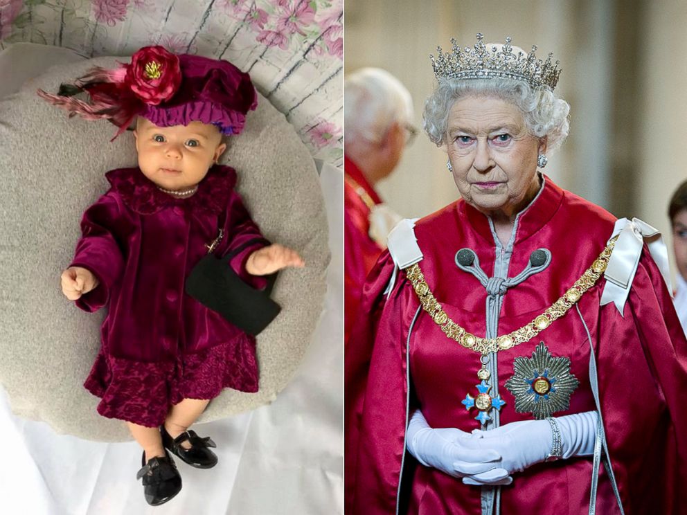 PHOTO: Liberty Wexler, 3 months, is seen here dressed as Queen Elizabeth.