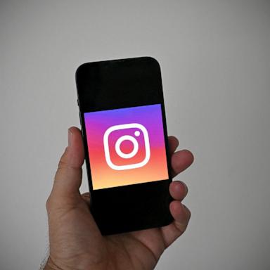 PHOTO: This illustration photograph shows the US social network Instagram logo displayed on a smartphone.