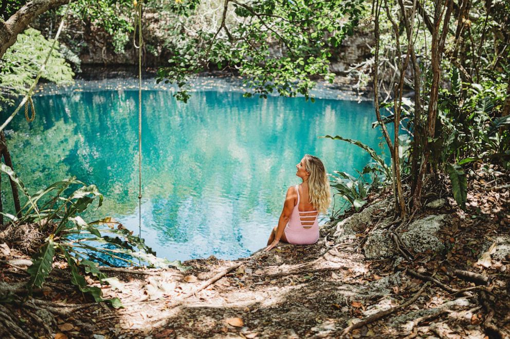 PHOTO: On Madeline Lenor's Instatour, clients can choose between taking photos at the beach or in the jungle.