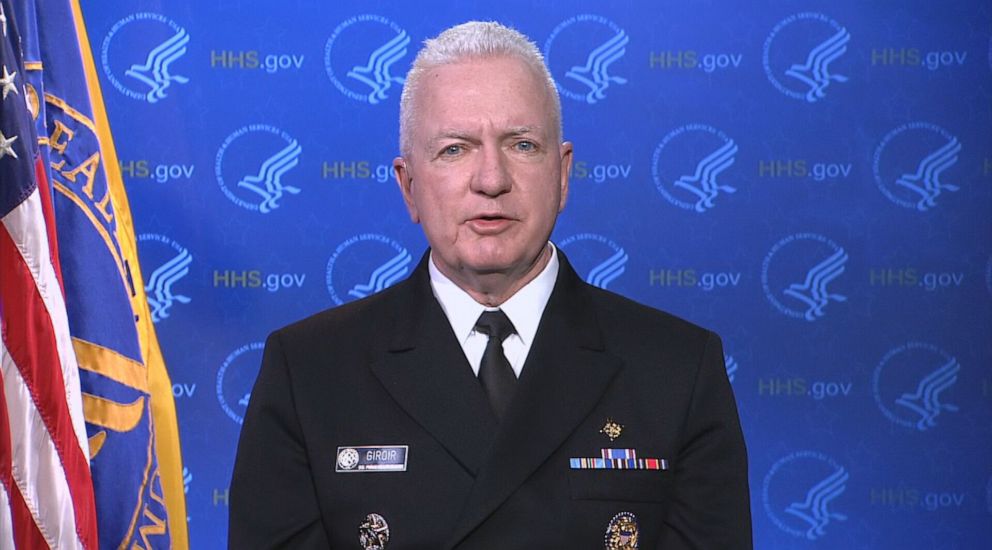 PHOTO: Adm. Brett Giroir, assistant secretary for health at the U.S. Department of Health and Human Services appears on "Good Morning America," April 28, 2020.