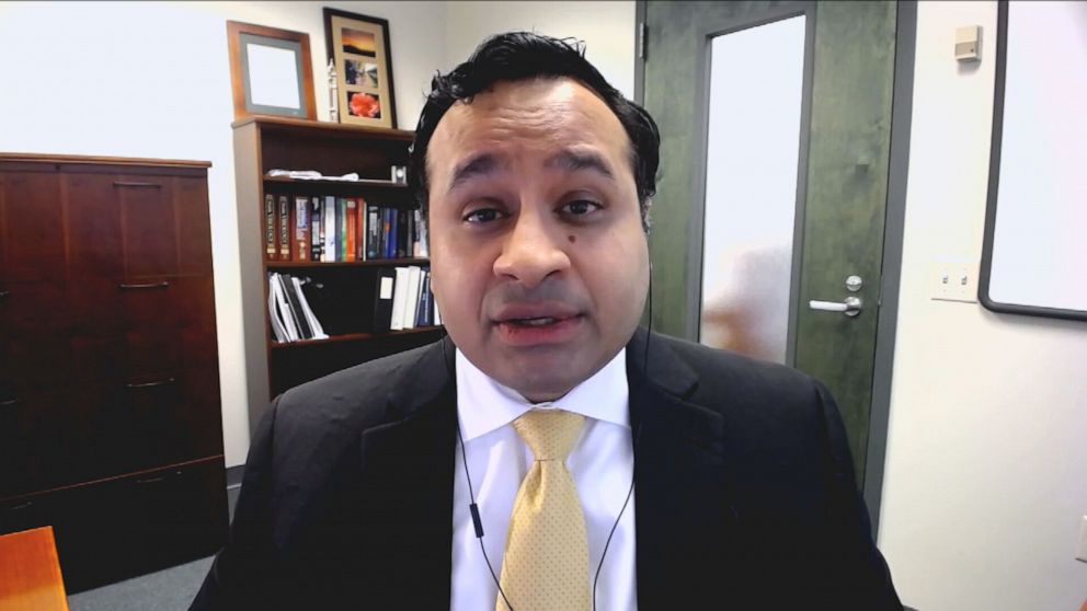 PHOTO: Dr. Aneesh Mehta of Emory University appears on "Good Morning America," April 30. 2020.