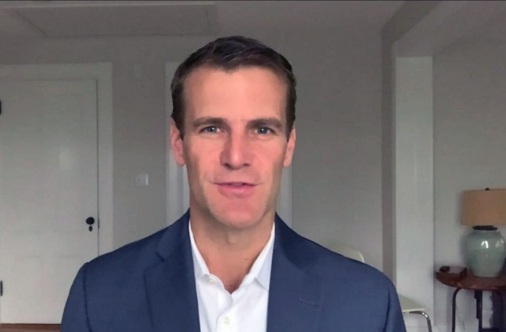 PHOTO: Stephen Hoge, president of Moderna, appears on "Good Morning America." Aug. 5, 2021.