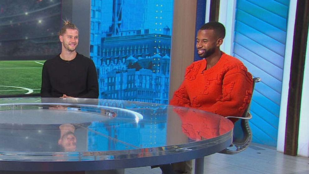 PHOTO: Walker Zimmerman and Kellyn Acosta appear on "Good Morning America," on Dec. 5, 2022.