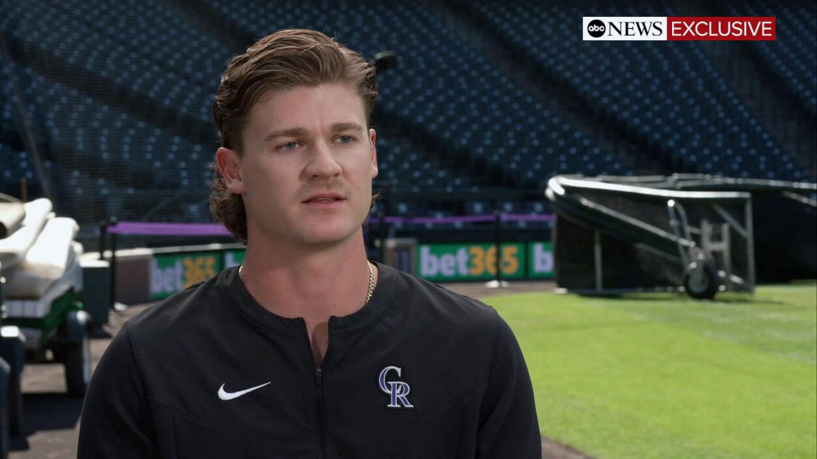 PHOTO: Ryan Feltner spoke to ABC News in an exclusive interview speaking for the first time since his return to baseball from a fractured skull injury in May.