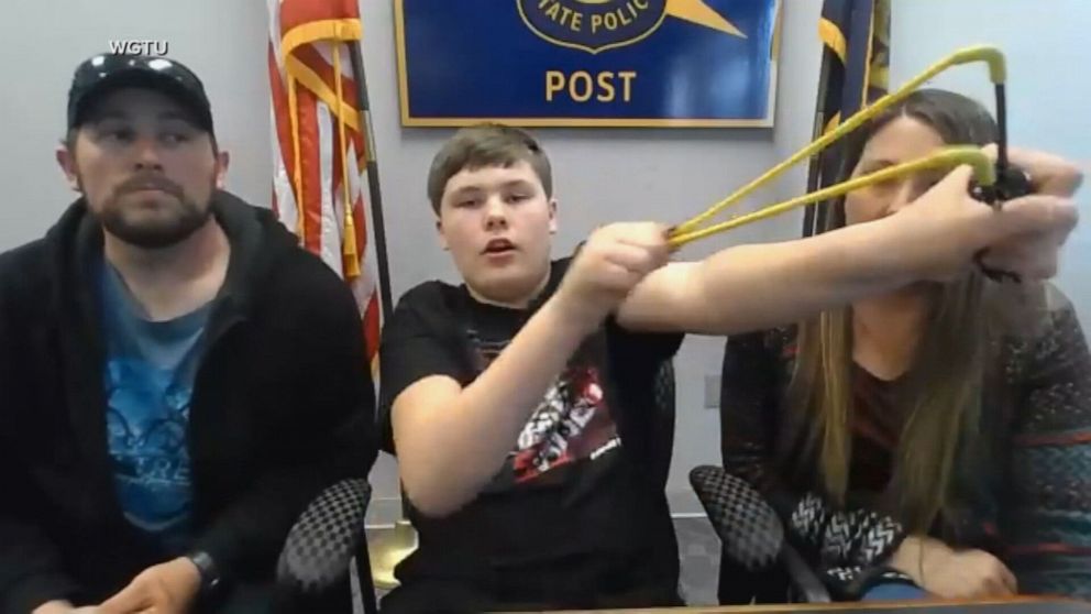 PHOTO: 13-year-old Owen Burns spoke about how he used a slingshot to prevent his 8-year-old sister from a suspected kidnapping.