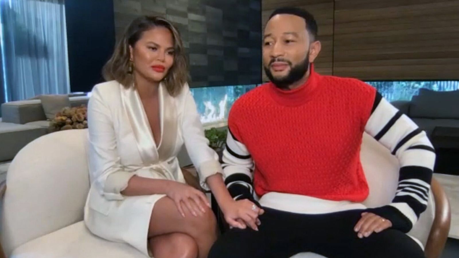 PHOTO: Chrissy Teigen and John Legend appear on "Good Morning America," Nov. 24, 2020