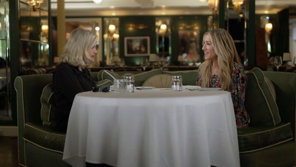 PHOTO: Diane Sawyer and Sarah Jessica Parker in an interview that aired on "Good Morning America," June 20, 2023.