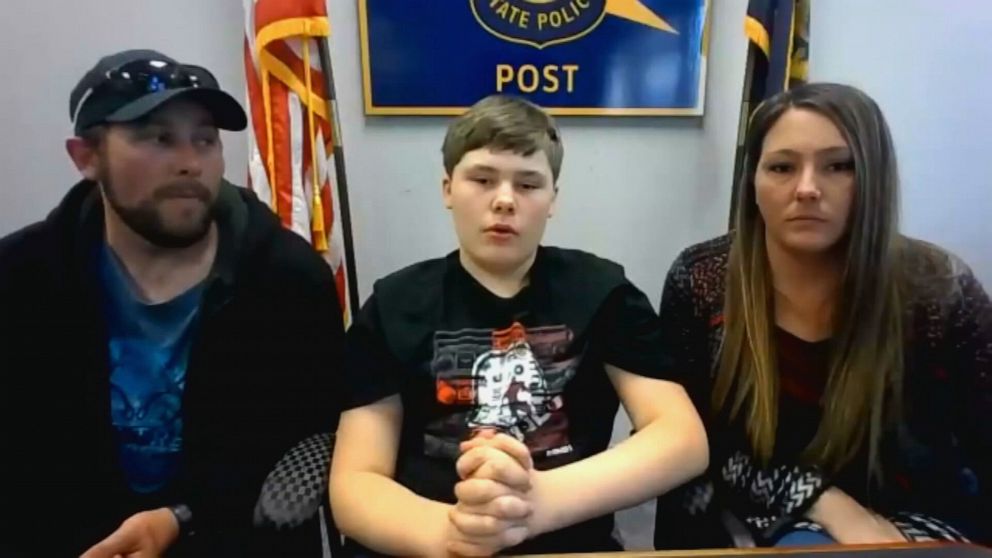 PHOTO: 13-year-old Owen Burns spoke about how he used a slingshot to prevent his 8-year-old sister from a suspected kidnapping.