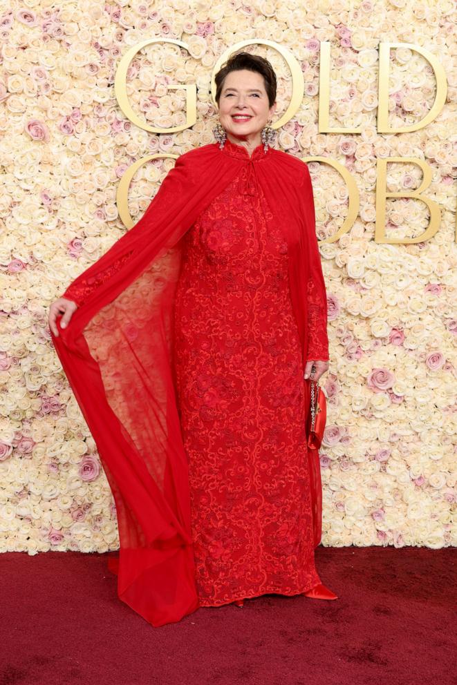 PHOTO: Isabella Rossellini attends the 82nd Annual Golden Globe Awards at The Beverly Hilton on Jan. 05, 2025 in Beverly Hills, Calif.