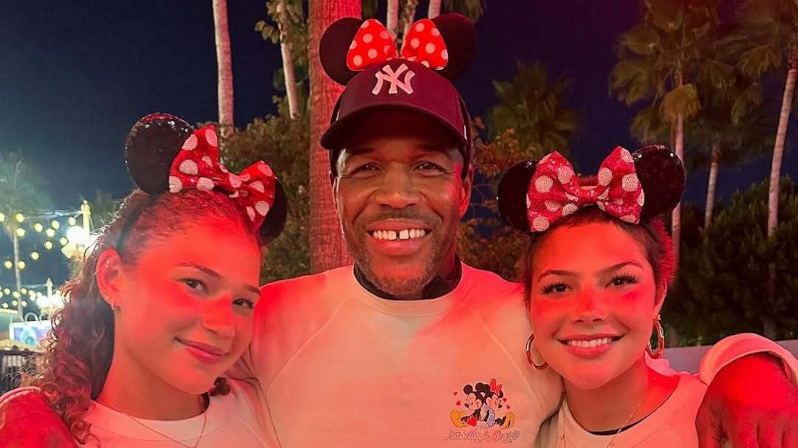 PHOTO: "Good Morning America" co-anchor Michael Strahan with his twin daughters Sophia and Isabella Strahan.